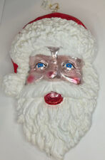 Vintage Santa Claus Face Head Christmas Decor 3D Wall Hanging Decor Large NEW