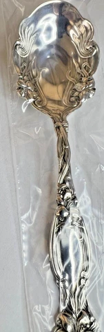 1 FRONTENAC INTERNATIONAL STERLING FANCY 6" SUGAR SERVING SPOON POLISHED NO MONO Cover
