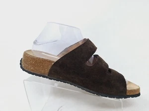 Haflinger Women Sandals Brown Suede Shoes Flip Flops SlidesEU 40 US 9 - Picture 1 of 10