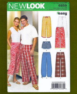 Men & Women's Leisure Pants & Shorts Sewing Pattern (Sizes XS-XL) New Look 6859 - Image 1 of 4