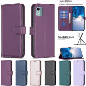 For Nokia C12 C22 C32 G42 G22 G11 Magnetic Leather Retro Wallet Card Case Cover - Picture 1 of 44