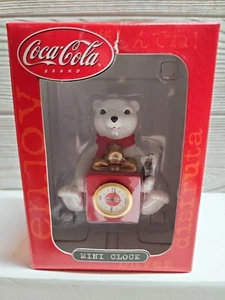 Coca-Cola MINI CLOCK Polar Bear with Gift Box in Original Box NIB - Picture 1 of 5