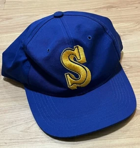 VINTAGE NEW ERA PRO MODEL MLB SEATTLE MARINERS SNAPBACK HAT CAP Sm/Med EUC KOREA - Picture 1 of 5