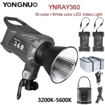 YONGNUO YNRAY360 LED Video Light COB Balanced Daylight Bowens Mount 3200K-5600K - Image 1 of 4