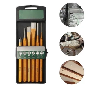 Chisel Set Cylindrical Chisel Flat Chisel Pointed Chisel Wear-Resistant - Picture 1 of 12