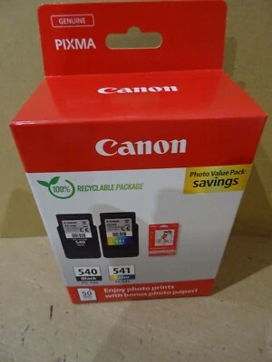 Canon Pack 2 (PG-540/CL-541) or CL541XL OR CL541 Black and or ORIGINAL Color - Image 1 of 3