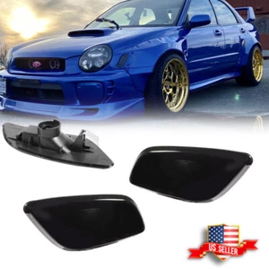JDM Dark Smoked Lens Side Marker Lights For 02-03 Subaru Impreza RS / TS / WRX - Picture 1 of 8