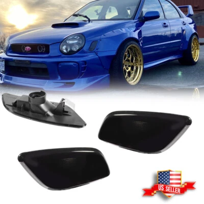 JDM Dark Smoked Lens Side Marker Lights For 02-03 Subaru Impreza RS / TS / WRX - Image 1 of 4