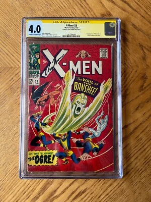 X-Men #28 Signed Roy Thomas 1st Appearance Banshee & Ogre 4.0 VG CGC - Image 1 of 2