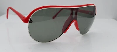 Gafas de sol piloto vintage Foster Grant rojas blancas Taiwán SOLO MARCOS Foto 1 de 4