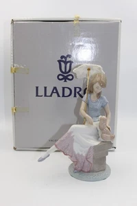 Rare Lladro Picture Perfect #7612, 1990 5th Annual Collector Society w/ Umbrella - Picture 1 of 15