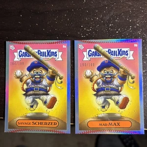 GPK Series 2 Alex Pardee - Max Scherzer 9a&9b Baseball Threads Foil - Bild 1 von 2