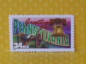 SINGLE 34c "Greetings from Pennsylvania" Vintage US Postage Stamp - No. 3598 - Bild 1 von 1