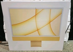Apple iMac (256GB SSD, M1, 8GB) All-in-One Desktop - Yellow (MGPF3LLA) - Picture 1 of 5