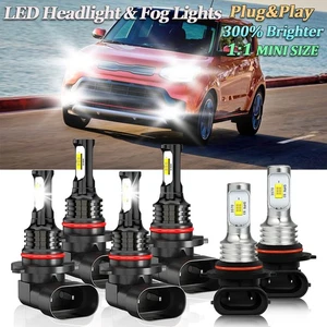 For Kia Soul 2021-2024 White LED Headlight Bulbs High&Low Beam Fog Light Bright - Picture 1 of 10