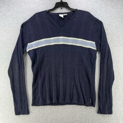 Armani Exchange Mens Pullover Sweater Medium M V-Neck Linen Blend Knitted - Image 1 of 4