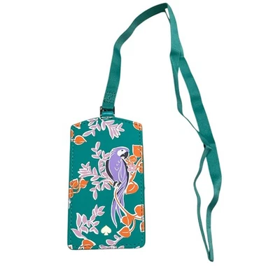 Держатель удостоверения личности Kate Spade New York, принт для вечеринки с птицами - Изображение 1 из 4