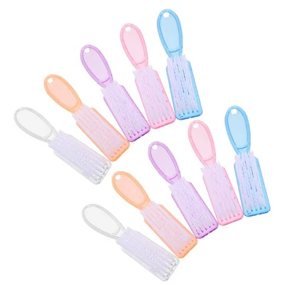 10 Pcs Cleaner Ongles Brosses De Nettoyage Des Épurateur D'ongles - Photo 1/4