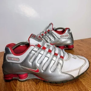 Nike Shox NZ LE RARE 636088 102 White Ember Glow Metallic Silver Women Size 10 - Picture 1 of 14