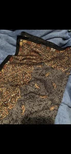 Damen Vintage Schal 29/29 rostgrau schwarz  - Bild 1 von 10