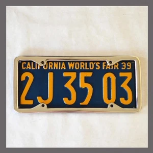 ¡NUEVO! Marco de matrícula California CA 1929-1939 aluminio pulido - Imagen 1 de 1