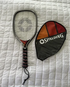 Vintage Spalding Hot Shot Racquetball Racquet 18 Inch With Case - Picture 1 of 11