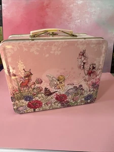 FLOWER FAIRIES 8" METAL ALMUERZO LATA MALETA-ESTILO - EN MUY BUENA CONDICIÓN CICELY MARY BARKER - Imagen 1 de 11