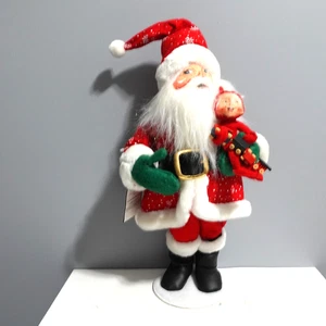 Annalee Christmas Doll 15" Snowflake Santa With Elf - Picture 1 of 10