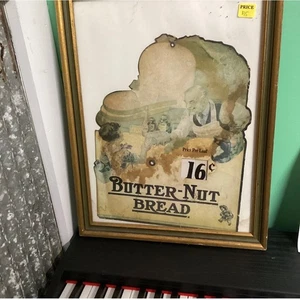 Butter-Nut Bread Framed Advertising Cardboard Sign - Picture 1 of 1