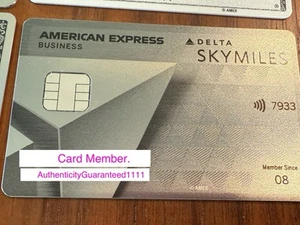 Carta American Express Platinum Delta Business SkyMiles Amex da collezione EXPR LTD - Foto 1 di 10