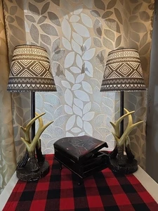 Mossey Oak Faux Deer Antler Table Lamps - Picture 1 of 14