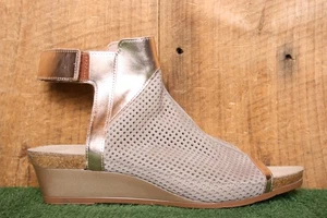 NAOT 'Oz' Stone Nubuck & Rose Gold Leather Gladiator Sandals EUR 39 | US 8 - Picture 1 of 9