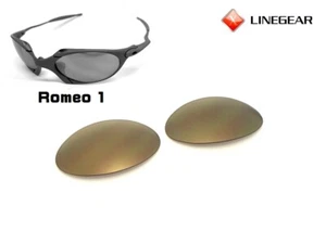 Espejo dorado LINEGEAR - lente no polarizada para Oakley Romeo1 [R1-GM] - Imagen 1 de 12