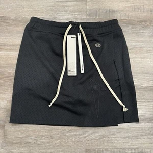 Rick Owens X Champion Eco Mesh Toga Skirt Black Women’s Size M - Picture 1 of 11