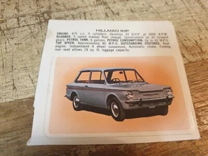 1965 HILLMAN IMP Golden Fleece Australia SWAP CARD - Bild 1 von 1