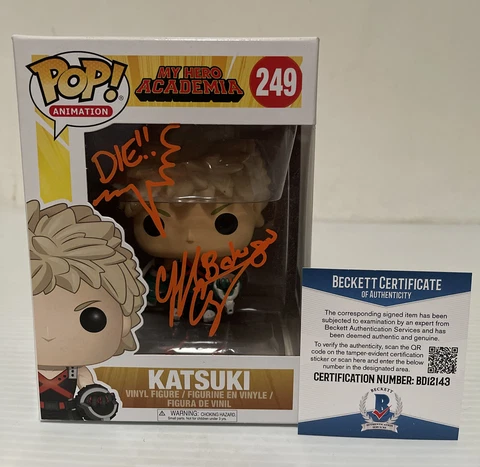 Clifford Chapin Signed Katsuki Bakugo 249 My HERO ACADEMIA Funko Pop BECKETT 10 Cover