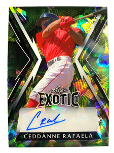2023 Leaf Exotic Peacock Crystals #CR1 Ceddanne Rafaela Autograph #1/4