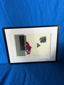Impresión Acrílica Moderna Pintura Cuadro Monograma Fechado Firmado - Imagen 1 de 9