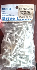 NUDO HIGH IMPACT 1-1/2" THERMOPLASTIC DRIVE RIVETS (BAG OF 100) *FREE SHIPPING* - Bild 1 von 1
