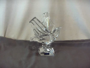 Cristal De Sevres France Heavy Fine Crystal Eagle Figurine Signed Gumps NICE - Picture 1 of 7