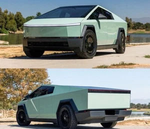 Tesla Cybertruck DIY PPF Paint Protection Wrap Color Change Gloss Handling Green - Picture 1 of 8