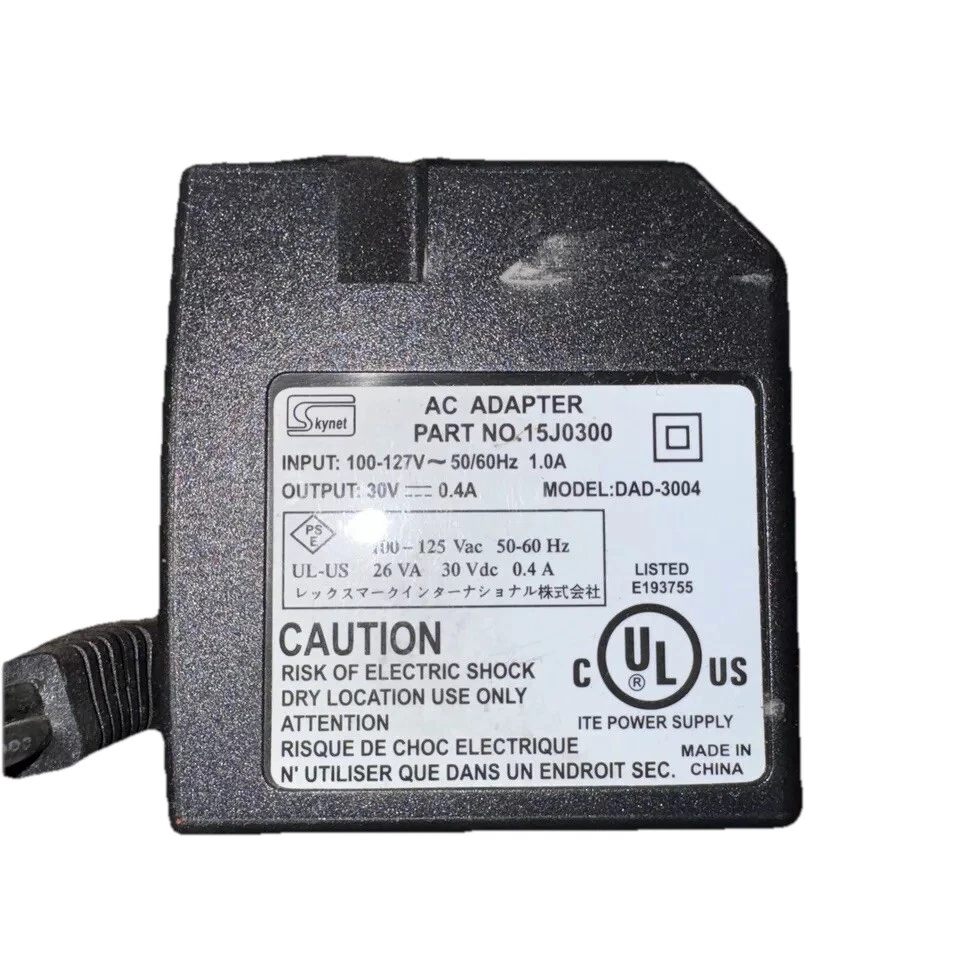 Skynet | P/N:15J0300 | Modelo: Adaptador de corriente alterna DAD-3004 Impresora Lexmark (no probada) Foto 1 de 3