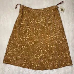 DKNY 90er Jahre Blumen Seide Rock Vintage Neu mit Etikett Größe 10 (Large) - Bild 1 von 11