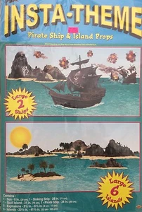 Piraten Mottoparty Zubehör ~ Piratenschiff & Insel Wand Requisiten - Bild 1 von 2