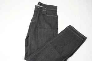 Pantalones de mezclilla Giorgio Armani etiqueta negra corte regular oscuro mezcla de algodón 5 bolsillos 32 NUEVO - Imagen 1 de 9