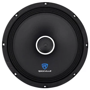 Rockville RXM108 10" 600 Watt 8 Ohm SPL Car Midrange Mid-Bass Speaker w/ Bullet - Picture 1 of 10