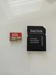SanDisk 512GB Extreme A2 microSDXC Card V30 With Adapter - Picture 1 of 1