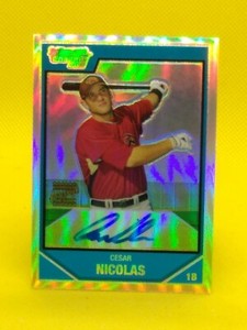 Cesar Nicolas 2007 Bowman Chrome AUTOGRAPH REFRACTOR #BC245 Arizona **471/500**
