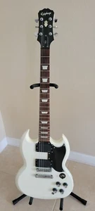 Epiphone SG G-400 Alpine White Electric Guitar w Epiphone Hard Case EMG 81&85 PU - Picture 1 of 9