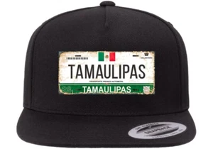 Tamaulipas Mexiko Nummernschild - Placas Mexicanas - Flat Bill SnapBack - schwarz - Bild 1 von 1